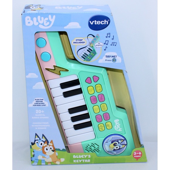 vtech Other - VTech Bluey's Keytar Musical Toy Keyboard with Sounds and Strap Ages 3-6 NEW